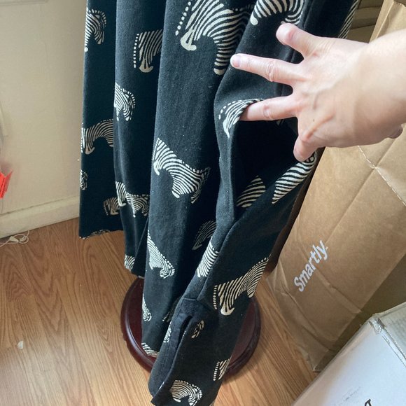 Brand New Sam Hilu Womens Sleeveless Black/White Zebra Print Duster/Cardigan - Picture 6 of 8